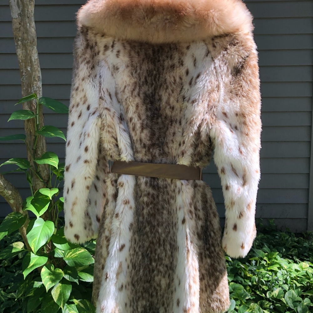Tissavel of France Brown and Cream Fur Coat - Picture 2 of 7